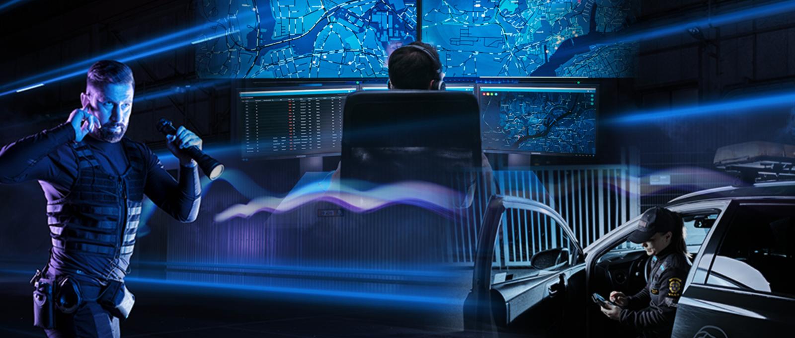 Väktare jobbar i team och använder GroupTalk och GuardTools