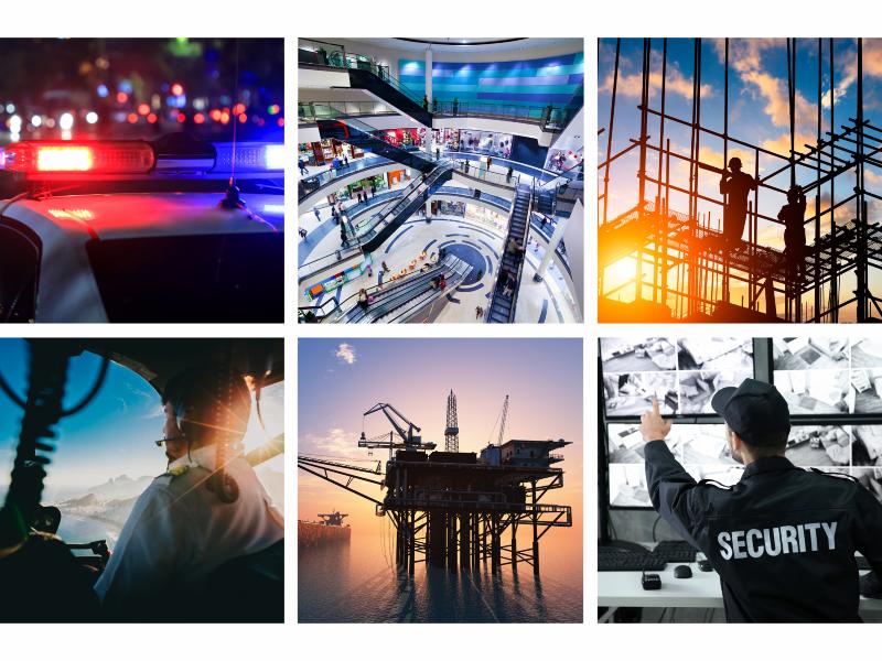 PTT taxi polis väktare köpcentrum bygg transport logistik flyg olja och gas hotell