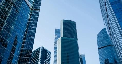 Höga skyskrapor