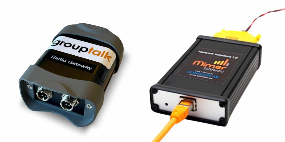 radiobyrygga mellan en komradio och smartphone